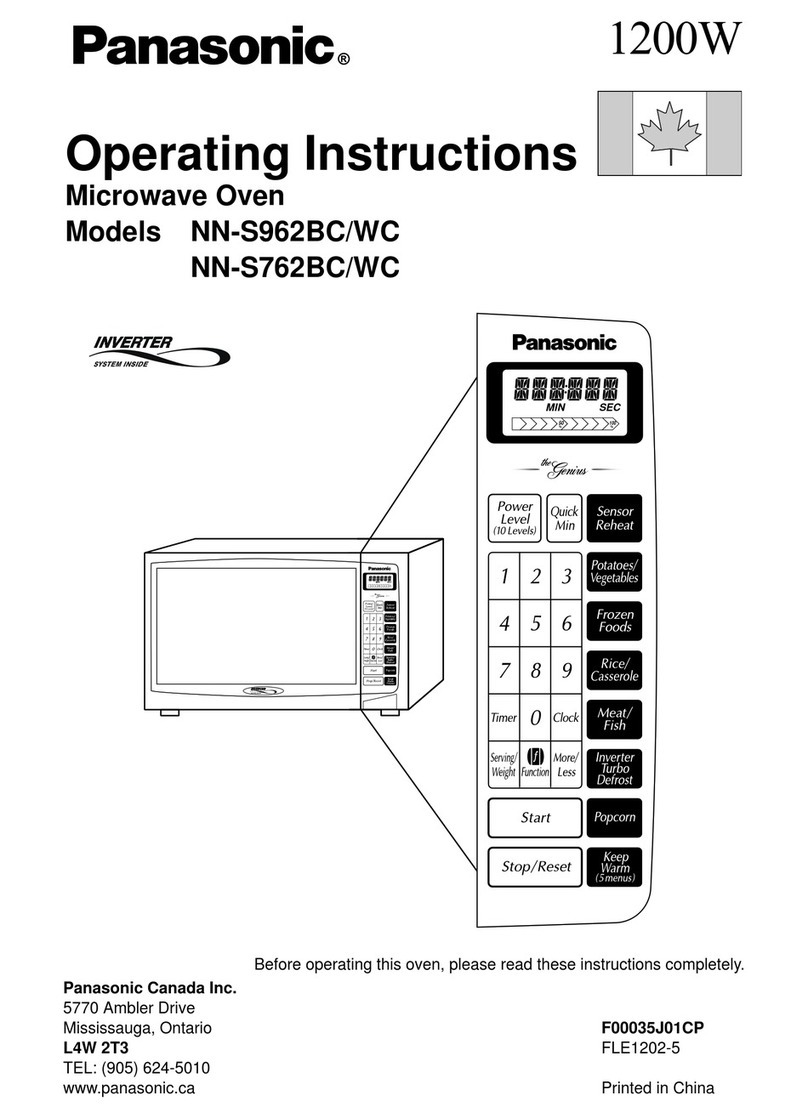 Panasonic NN-S962BC/WC User manual