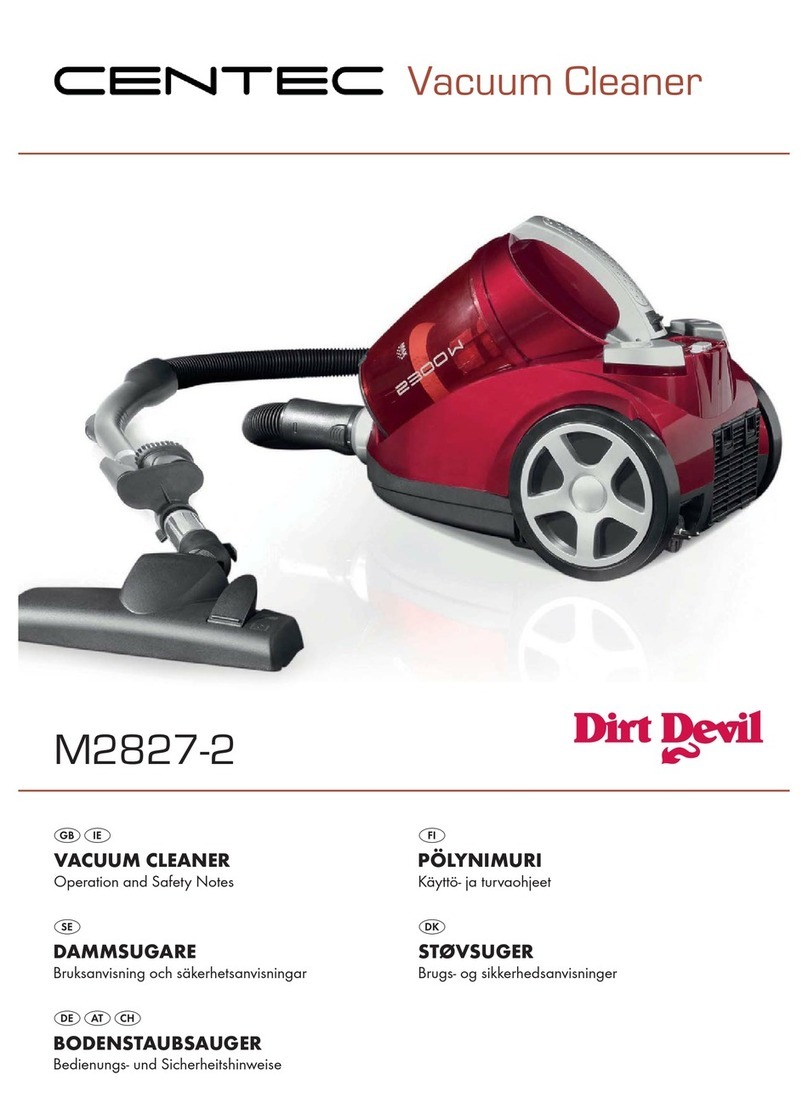 Cen-Tec M2827-2 Dirt Devil Operation and safety notes