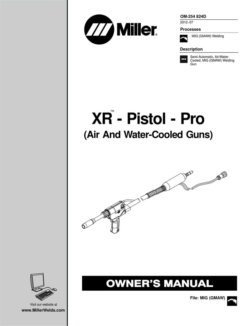 Miller XR - Pistol - Pro owner's manual