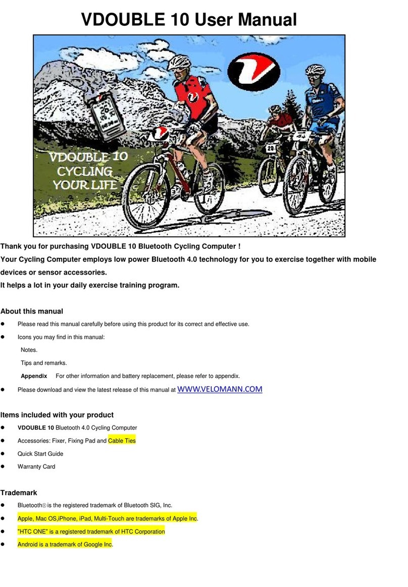 velomann VDOUBLE 10 user manual