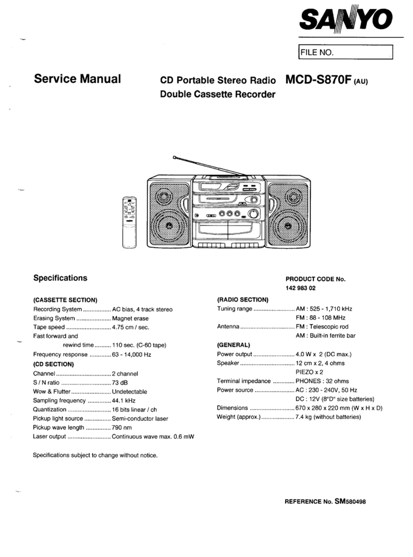 Sanyo MCD-S870F User manual Sanyo MCD-S870F User manual