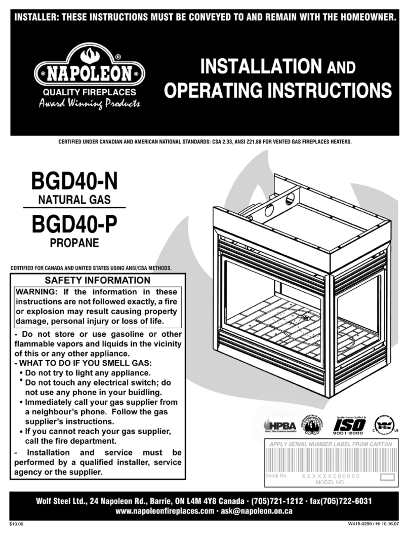 Napoleon BGD40-N User manual