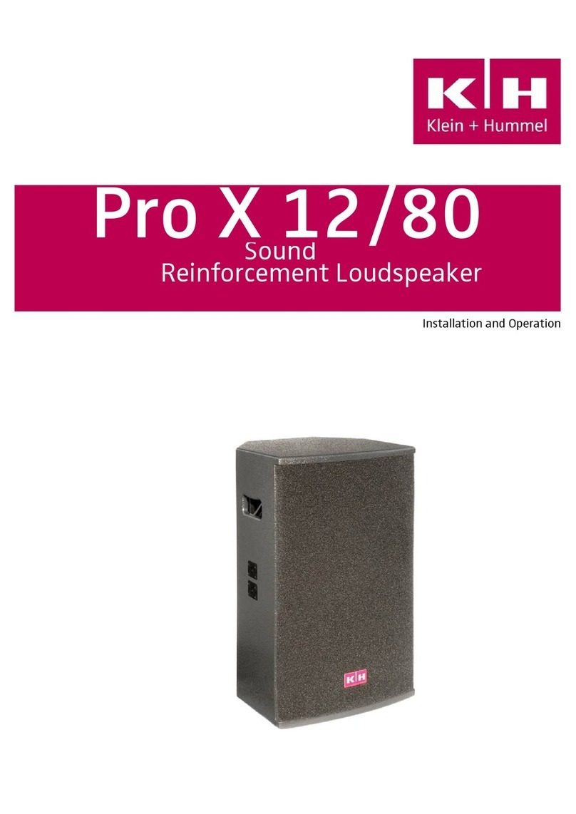 Klein + Hummel pro X 12/80 Installation and operation