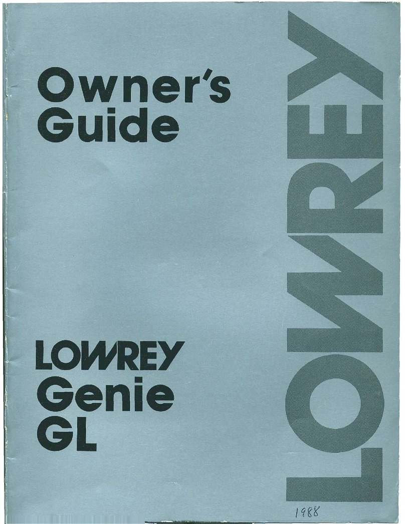 Lowrey Genie GL owner's manual