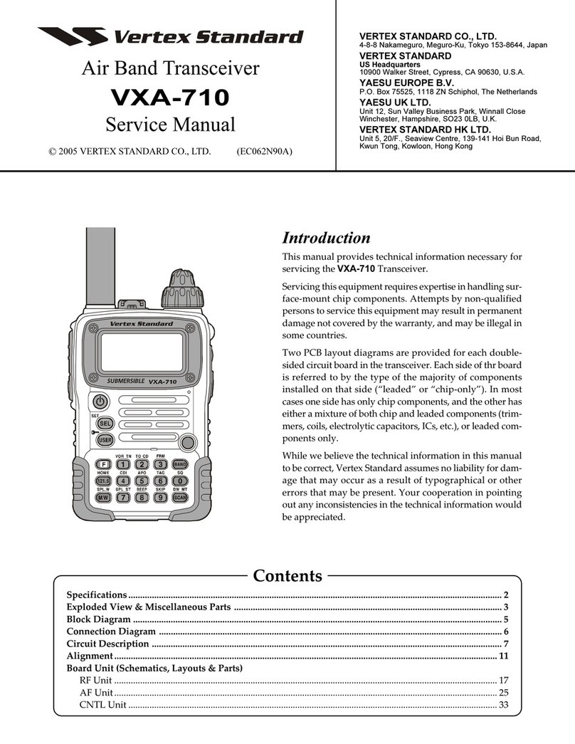 Vertex Standard VXA-710 SPIRIT Service manual
