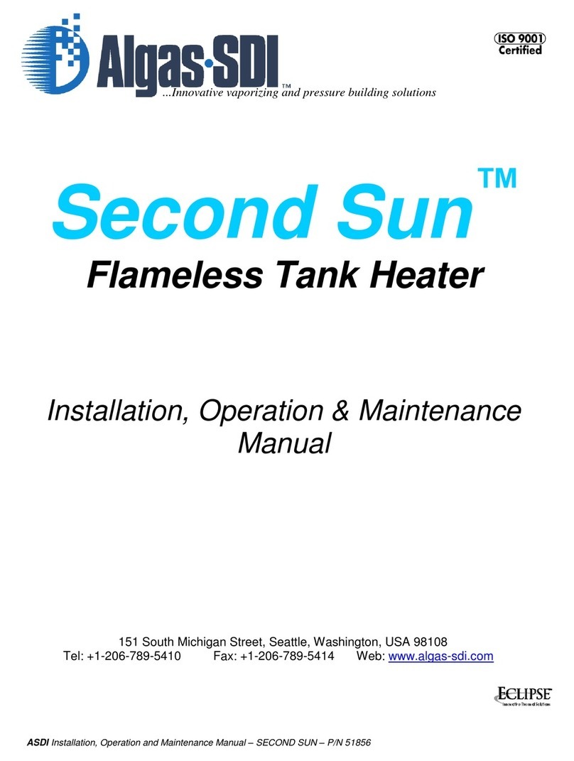 Algas SDI Second Sun Installation, operation & maintenance manual