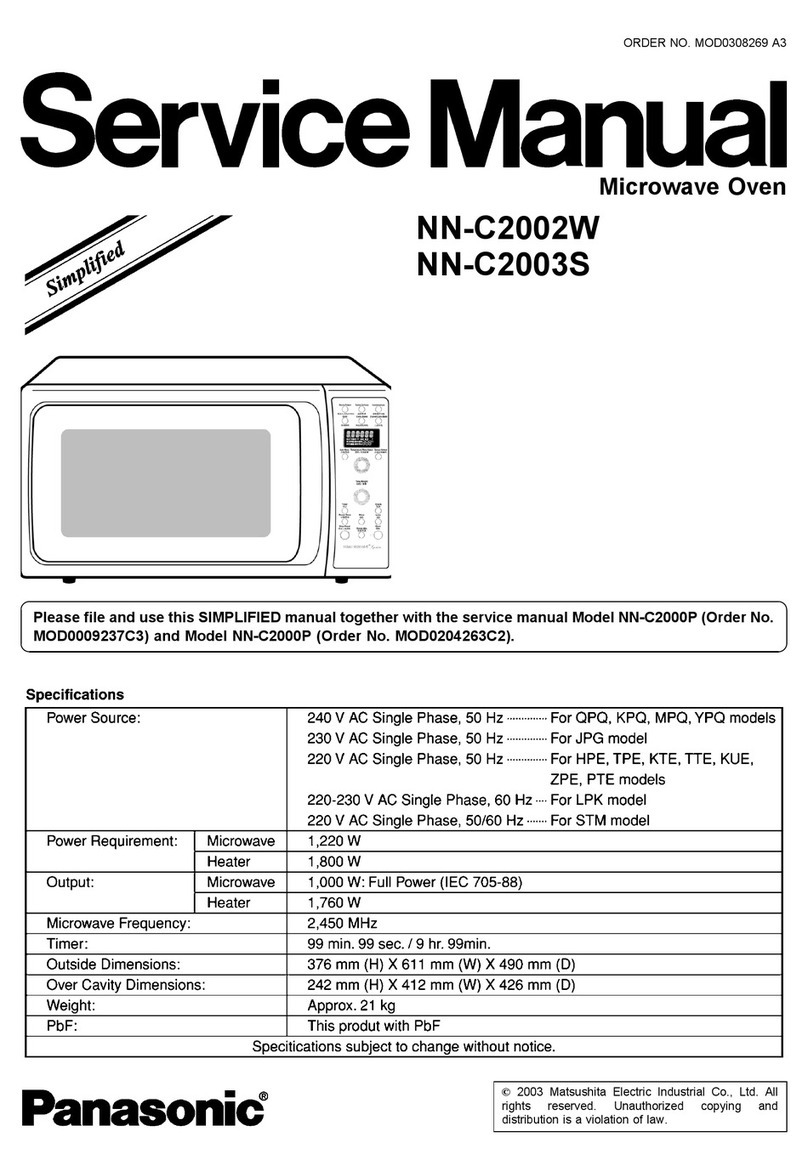 Panasonic NN-C2002W Service manual