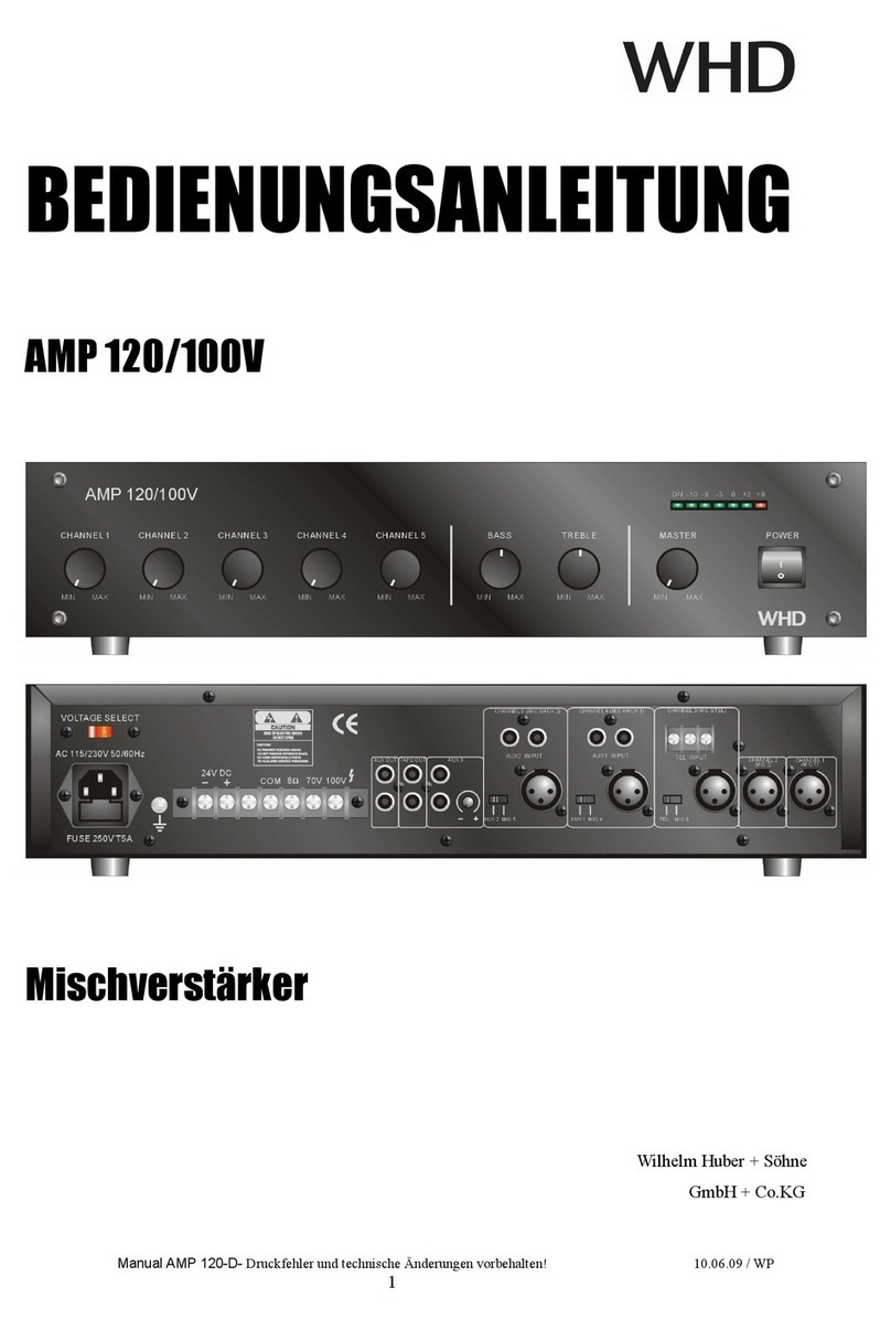 WHD AMP 120/100V user manual