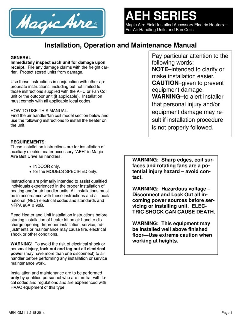 MagicAir AEH Series Installation, operation and maintenance manual