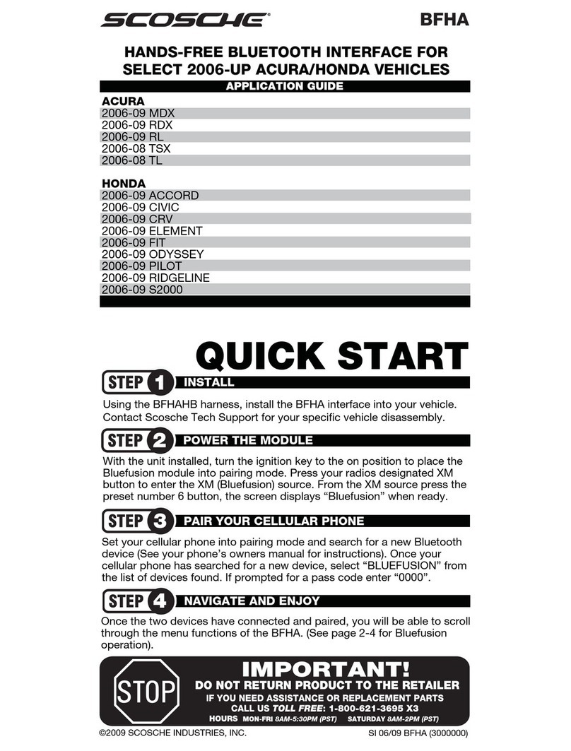 Scosche BFHA quick start guide