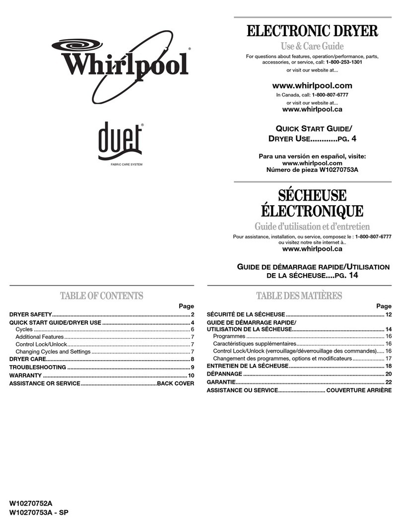 Whirlpool Duet Steam Use & care guide Whirlpool Duet Steam Use & care guide