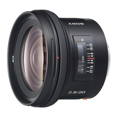 Sony SAL20F28 - Wide-angle Lens - 20 mm User manual