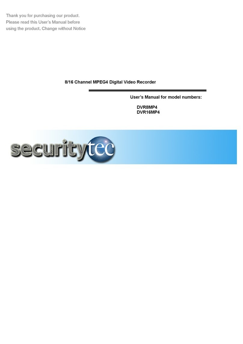 Securitytec DVR8MP4 user manual