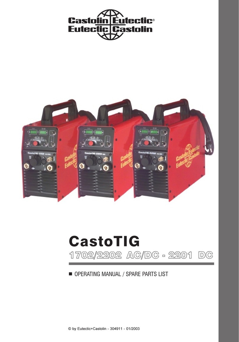 Castolin Eutectic CastoTIG Operating manual / spare parts list