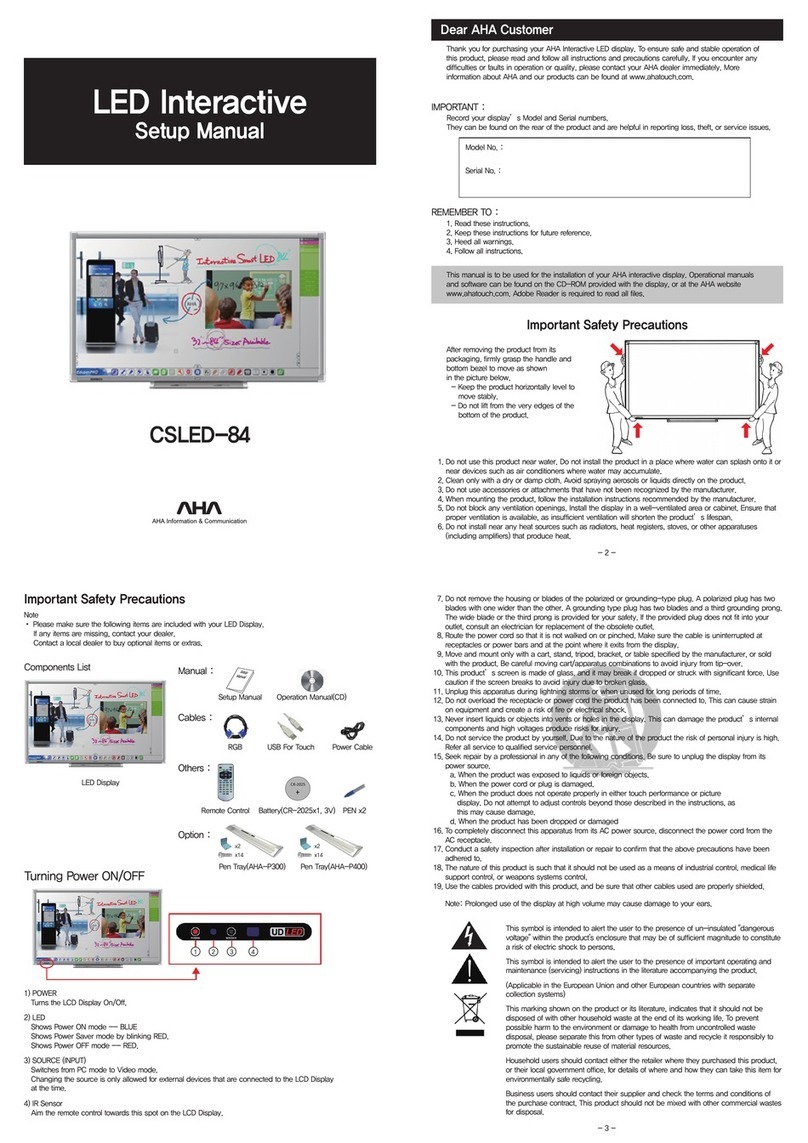 AHA CSLED-84 User guide