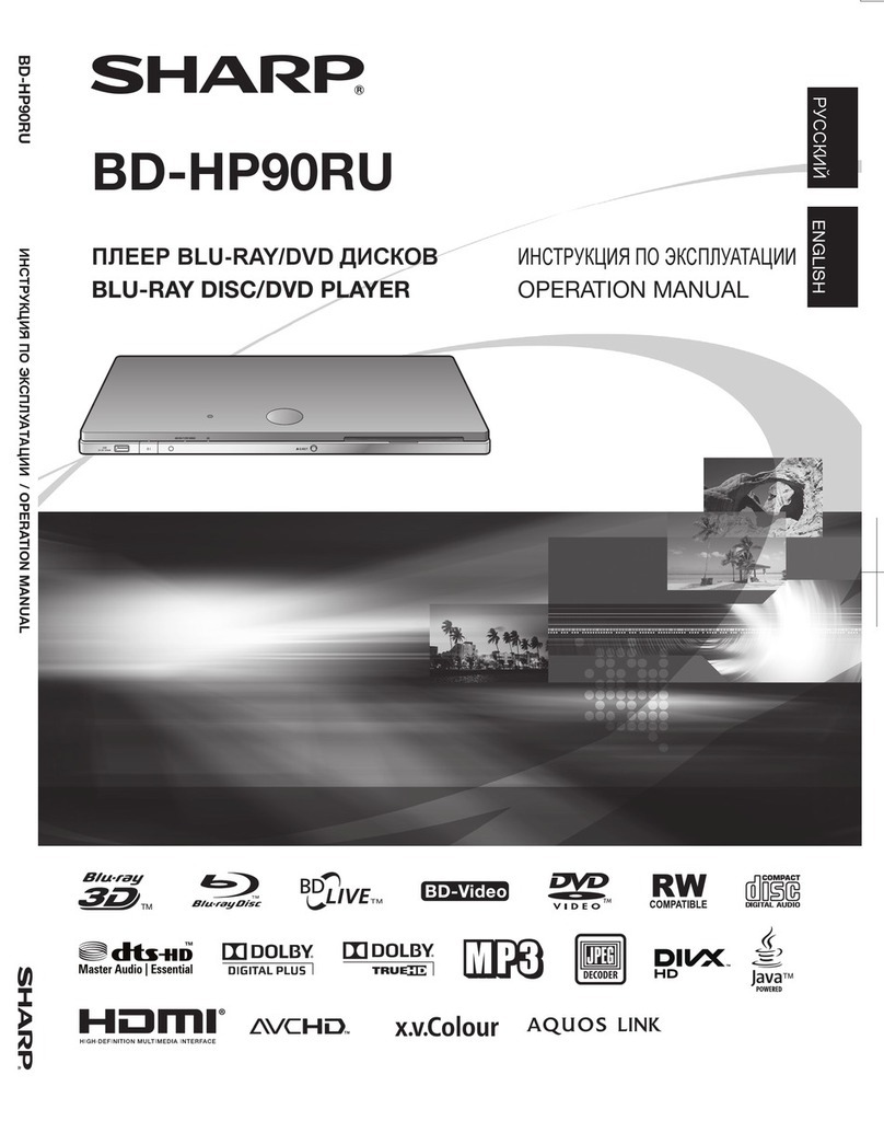 Sharp BD-HP90RU User manual