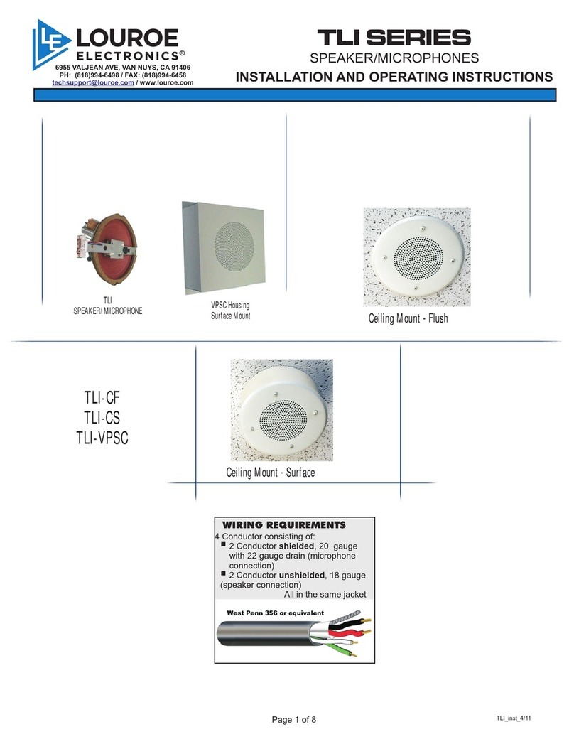 Louroe Electronics TLI-CF User manual