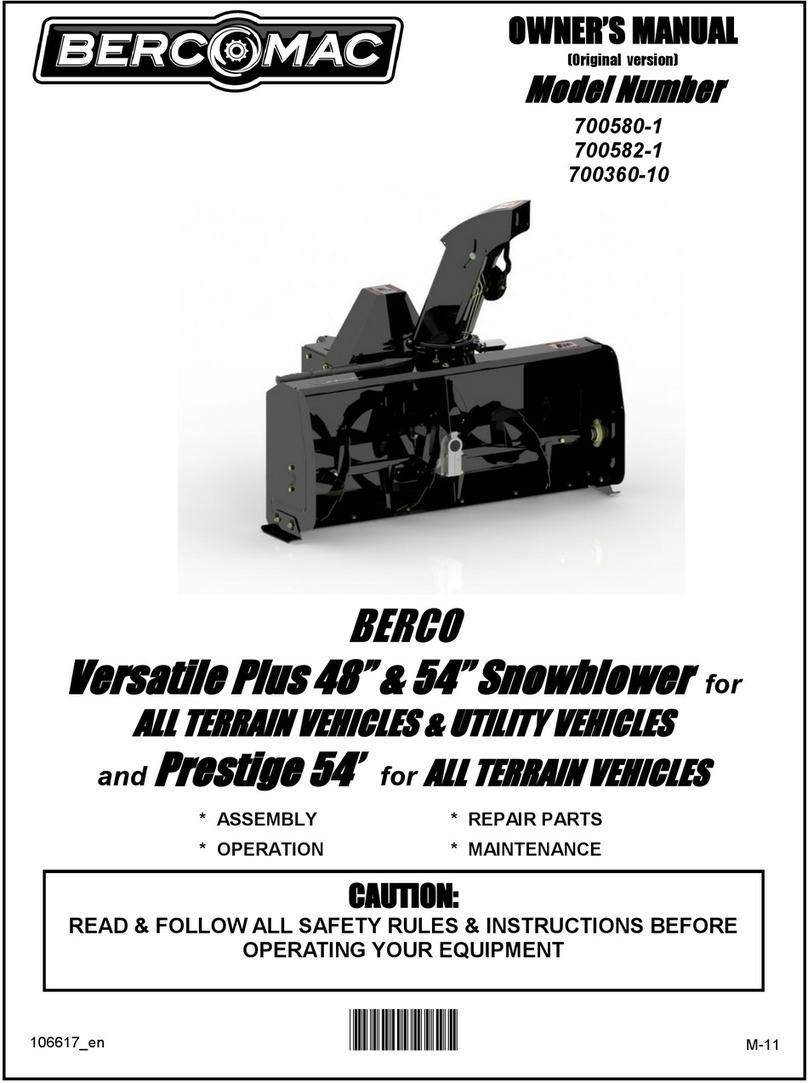 Berco Versatile Plus 48'' 700580-1 owner's manual