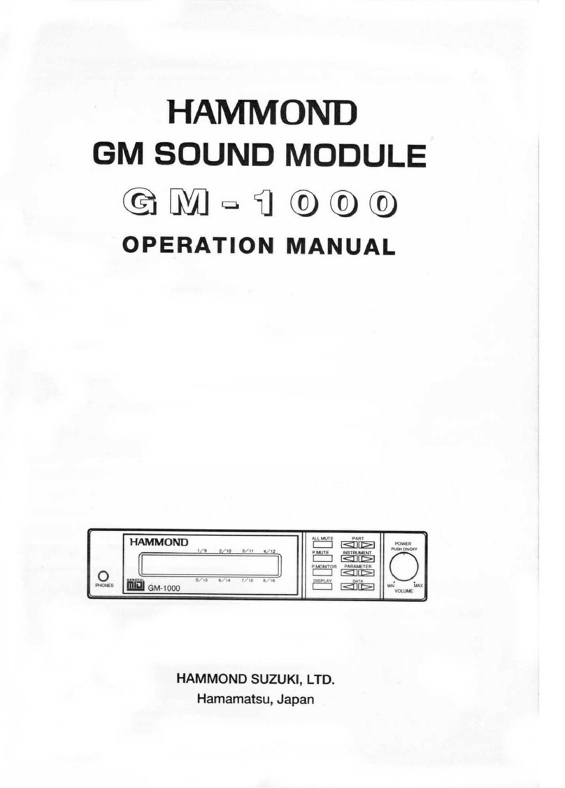 Hammond GM-1000 Operation manual