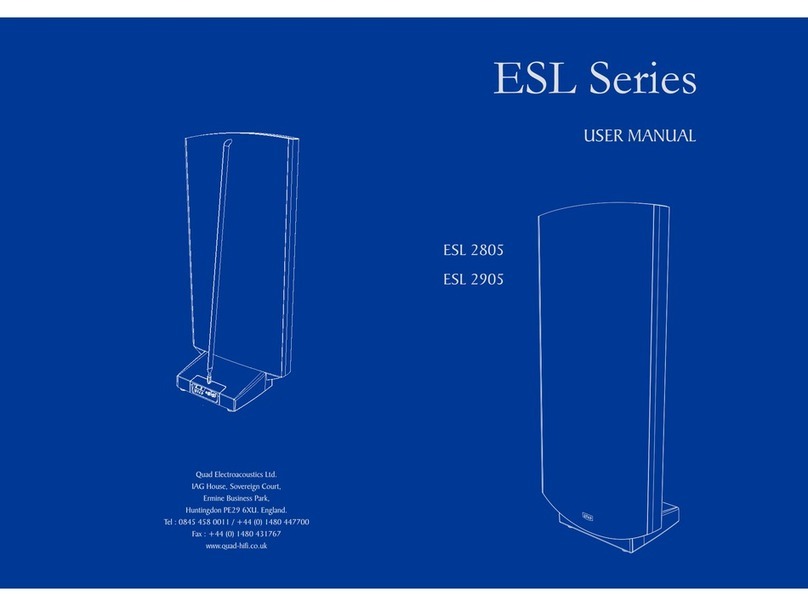 Quad Electroacoustics ESL 2805 user manual