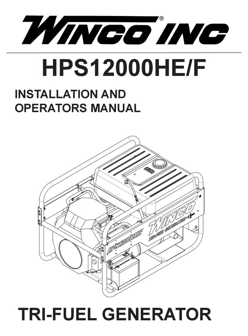 Winco HPS12000HE/F Installation and operator's manual