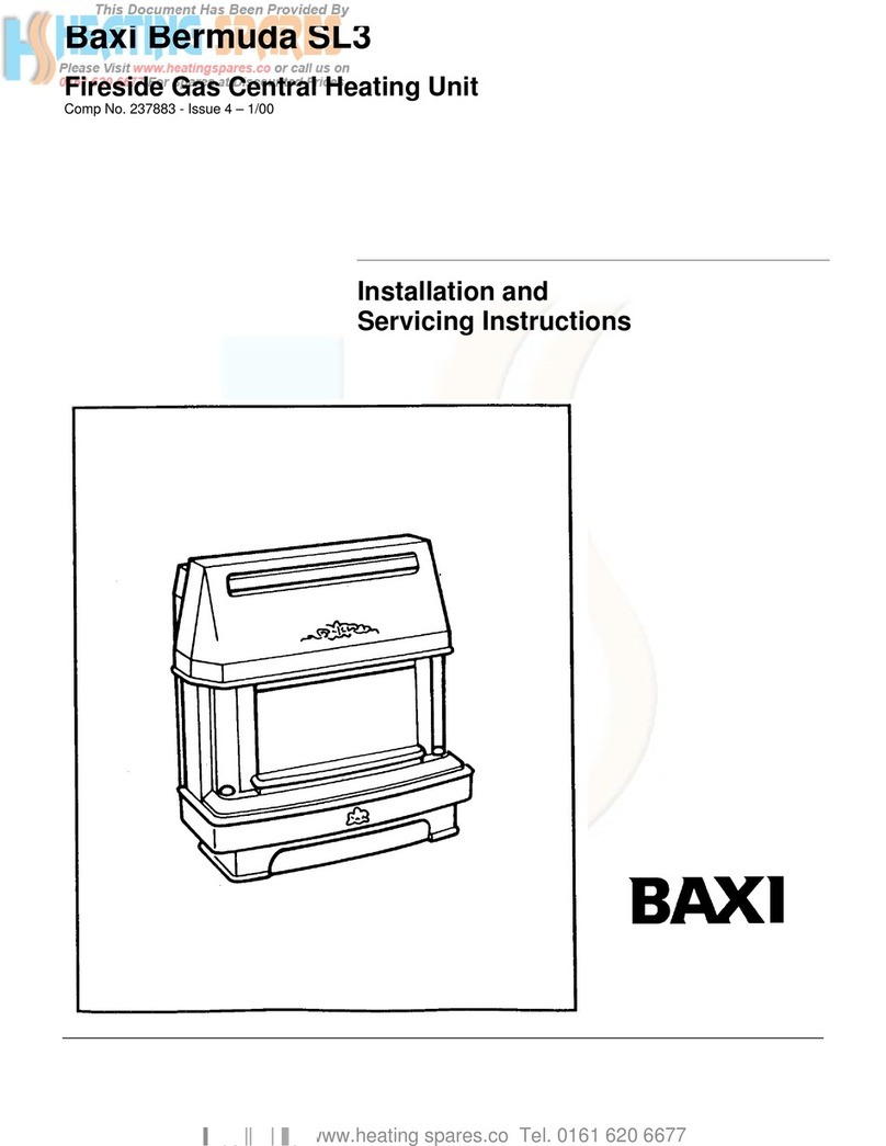 Baxi Bermuda SL3 Installation and servicing instrucnions Baxi Bermuda SL3 Installation and servicing instrucnions