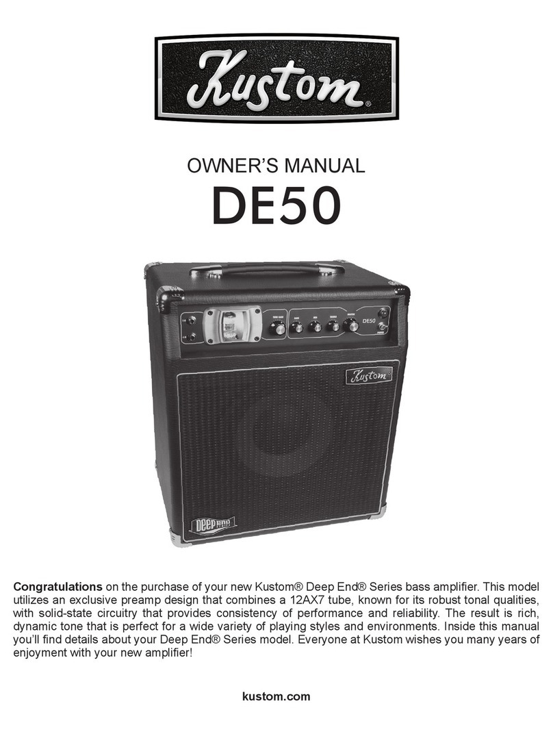Kustom Deep End DE50 owner's manual