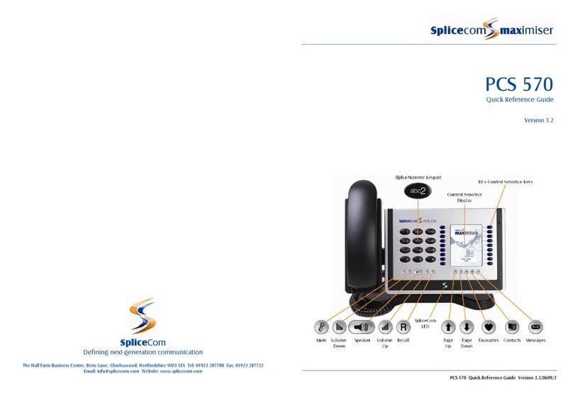 Splicecom PCS 570 User manual Splicecom PCS 570 User manual
