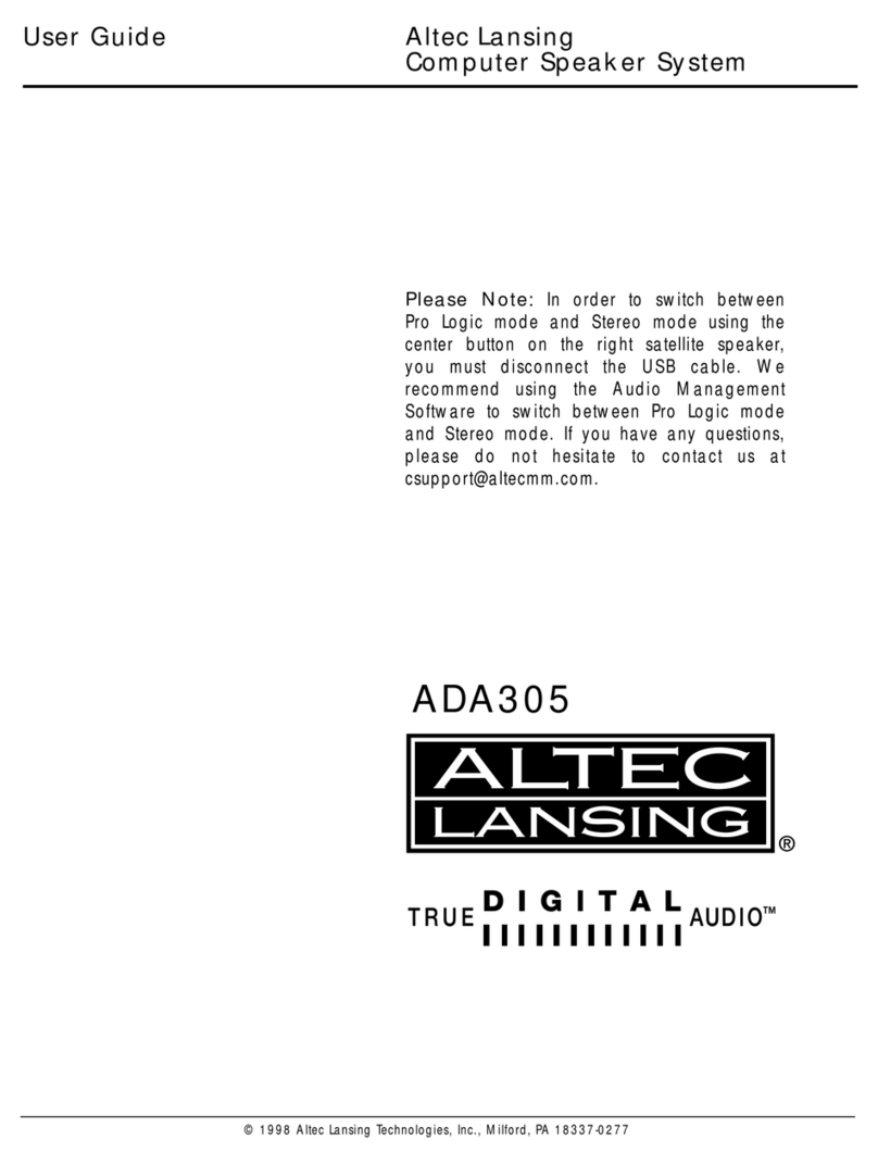Altec Lansing ADA305 user guide