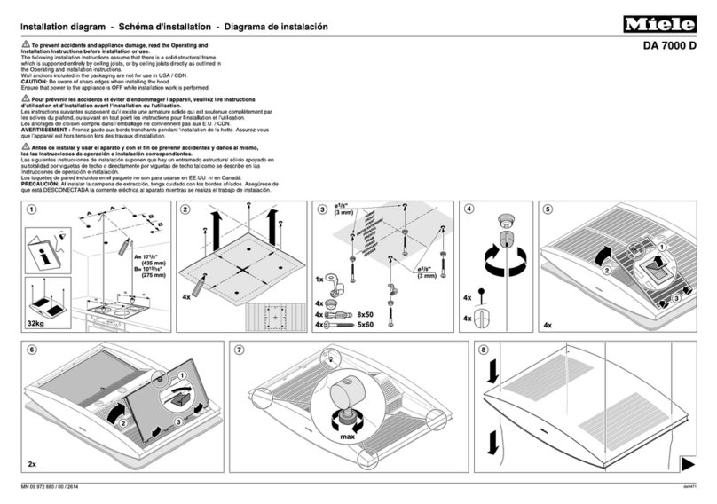 Miele DA 7000 D Installation diagram