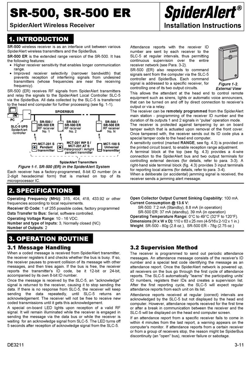 SpiderAlert SR-500 installation instructions