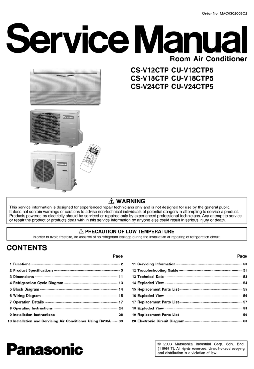 Panasonic CS-V12CTP User manual
