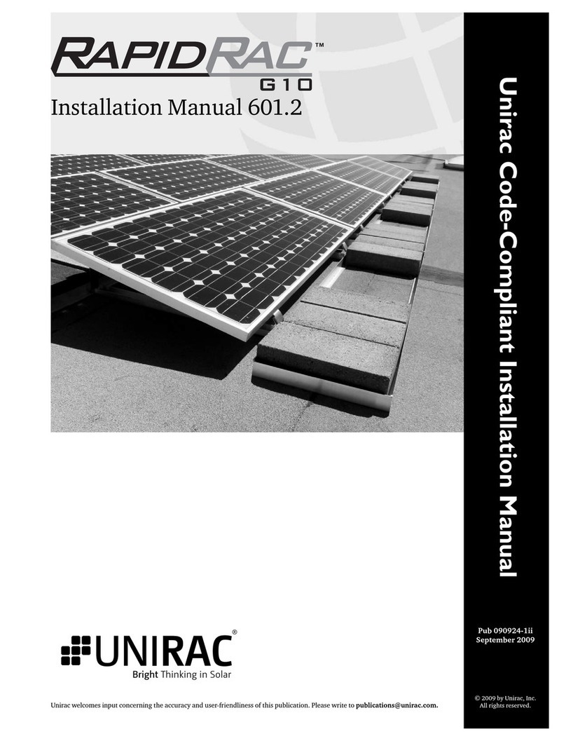UNIRAC RapidRac G10 installation manual