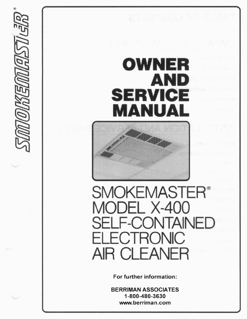 Smokemaster X-400 Owner's and service manual