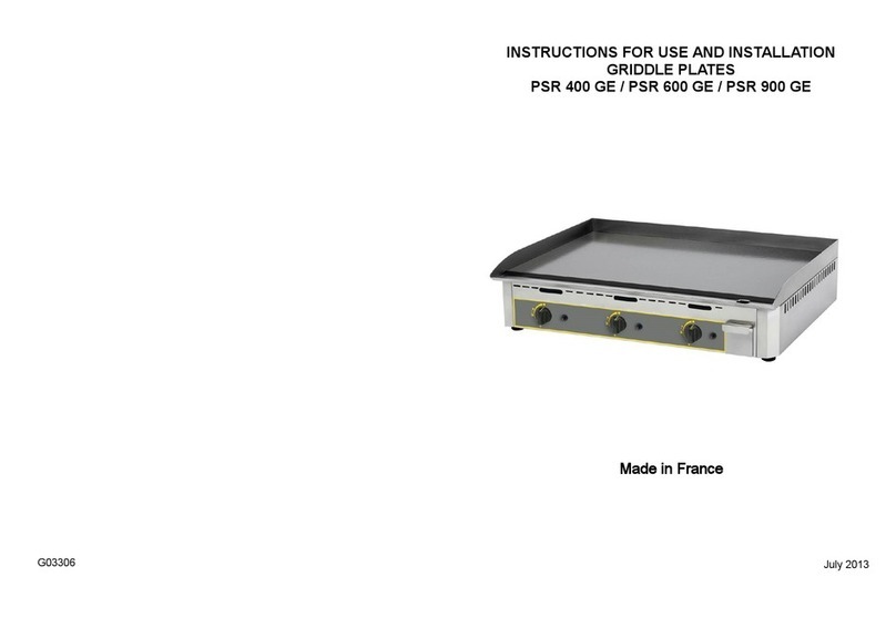 Roller Grill PSR 400 GE Instructions for use and installation