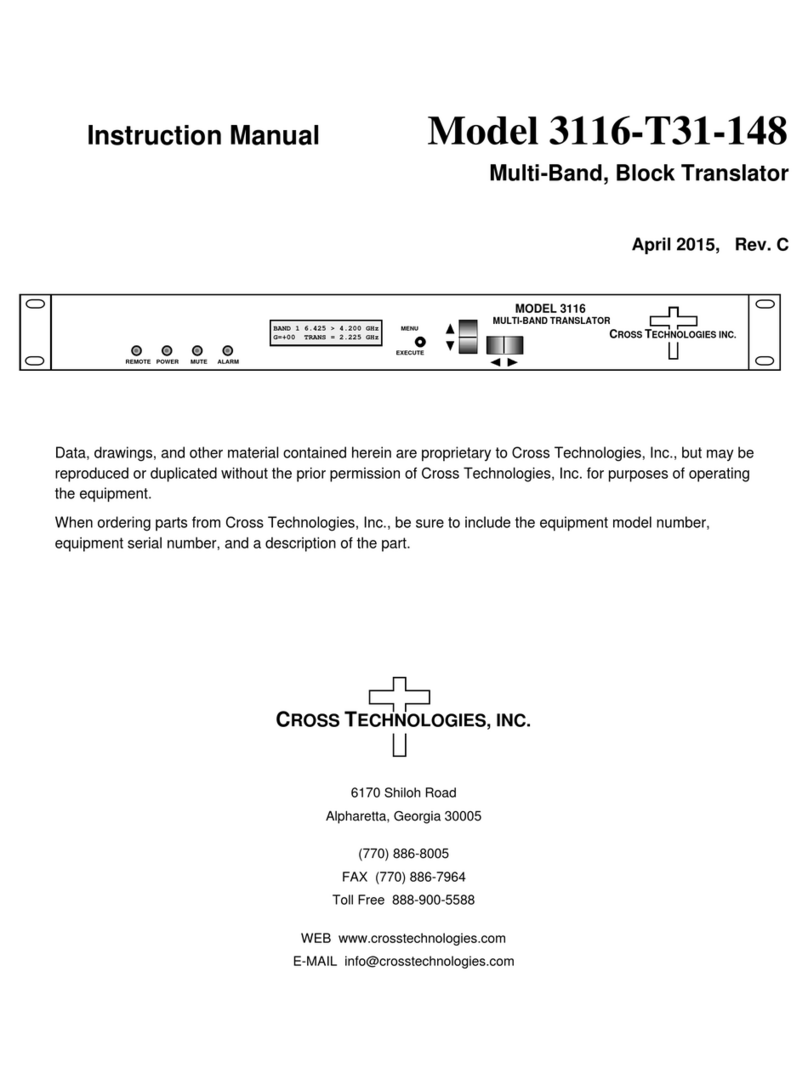 Cross Technologies 3116-T31-148 instruction manual