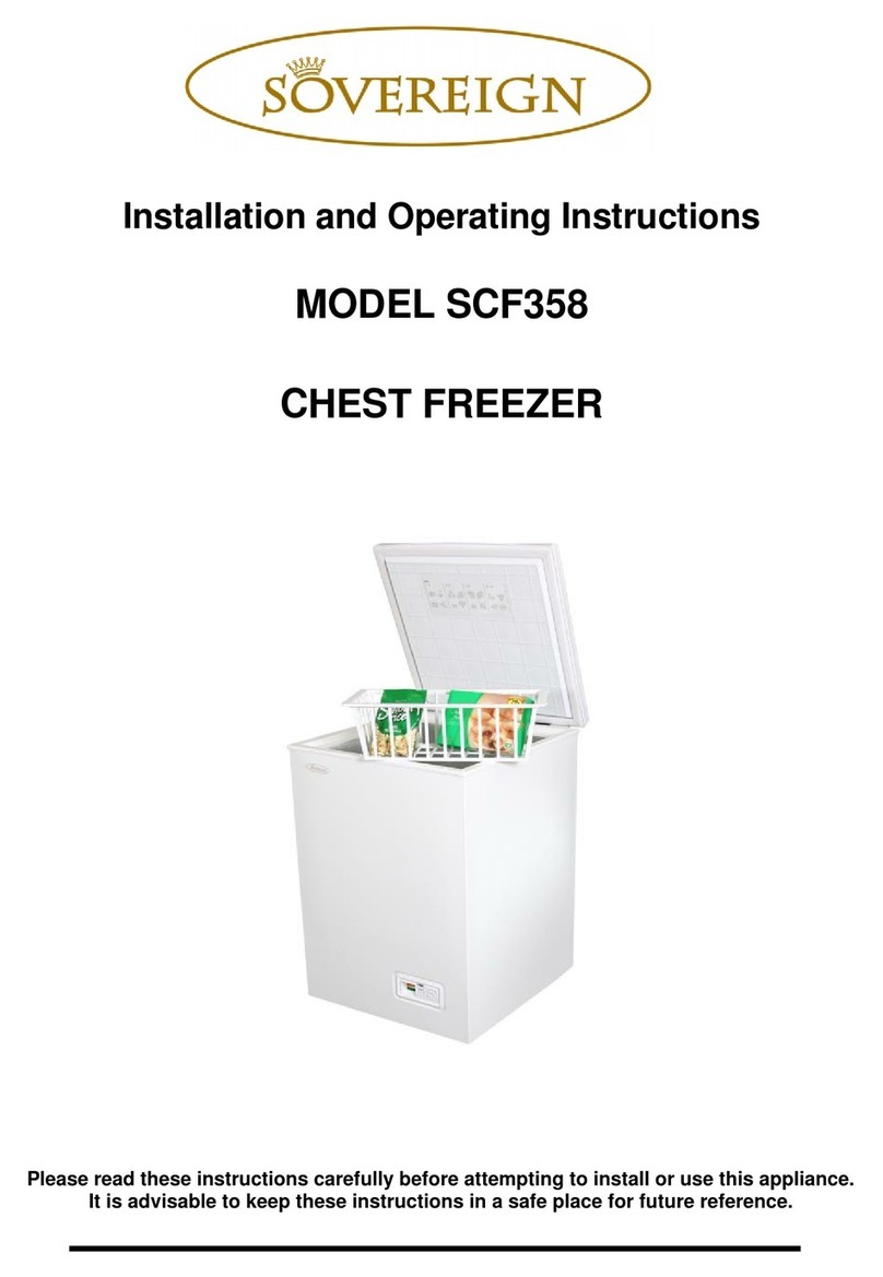 Sovereign SCF358 Installation and operating instructions Sovereign SCF358 Installation and operating instructions