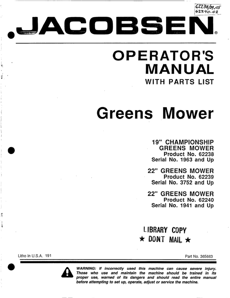 Jacobsen Greens Mower 62238 User manual