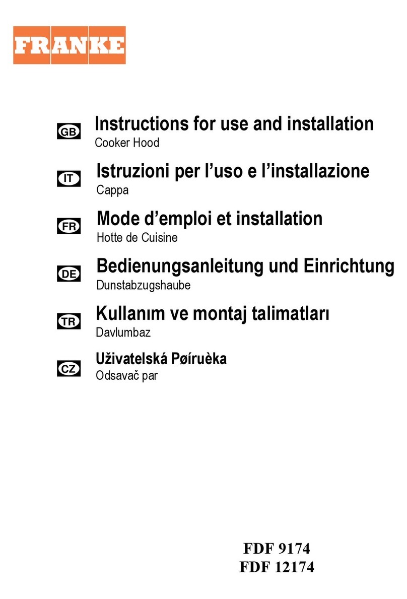 Franke FDF 9174 Operation manual