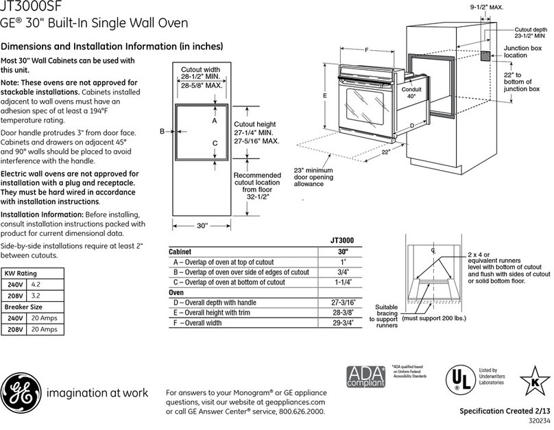 GE JT3000SF Manual