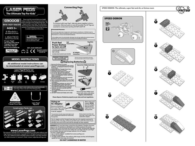 LaserPegs G9000B MINI INDY RACER User manual