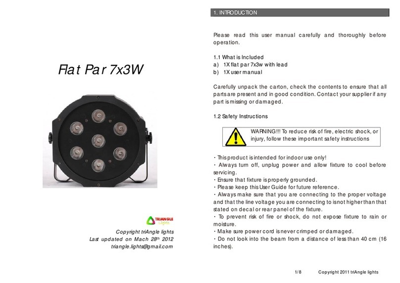 Triangle Lights Flat Par 7x3W User manual