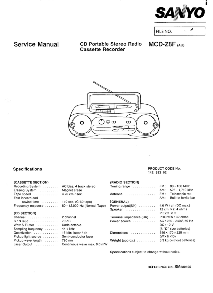 Sanyo MCD-Z8F (AU) User manual