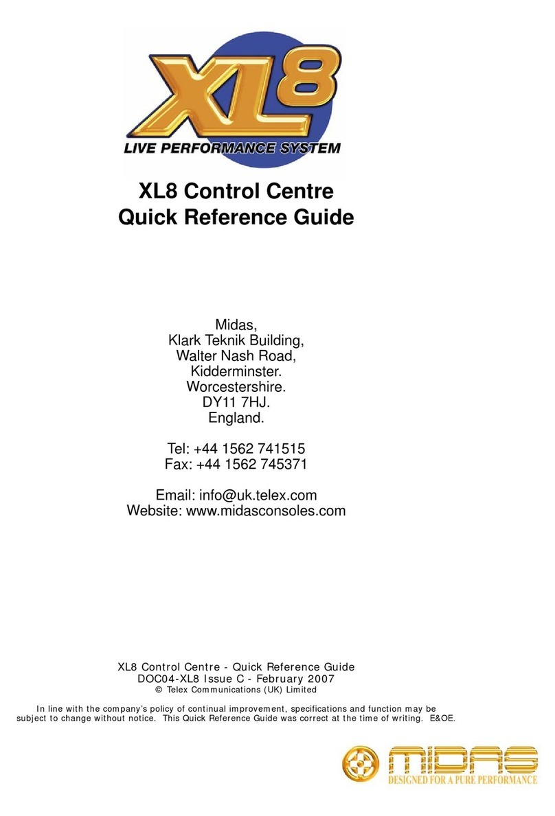 Midas XL8 User manual