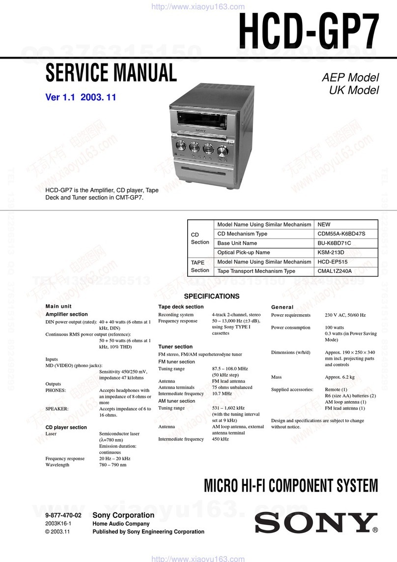 Sony HCD-GP7 User manual