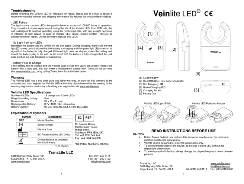 TransLite Veinlite LED user guide