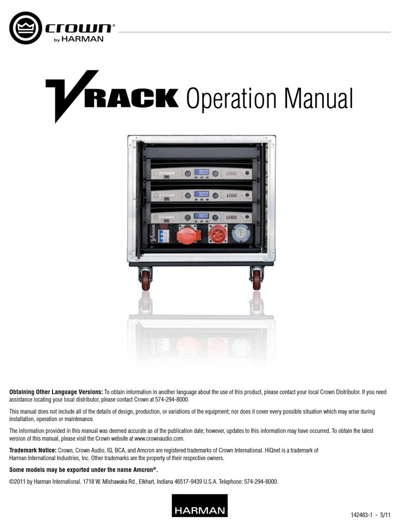 Crown VRACK User manual Crown VRACK User manual