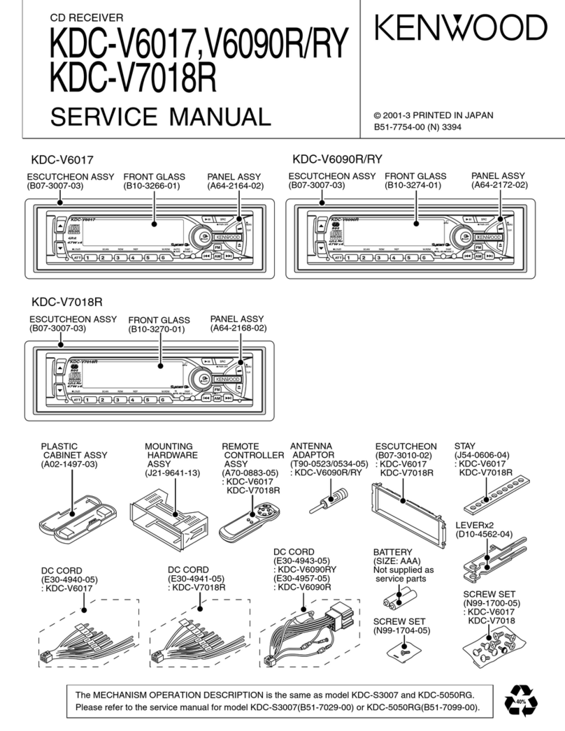 Kenwood KDC-V6017 Service manual