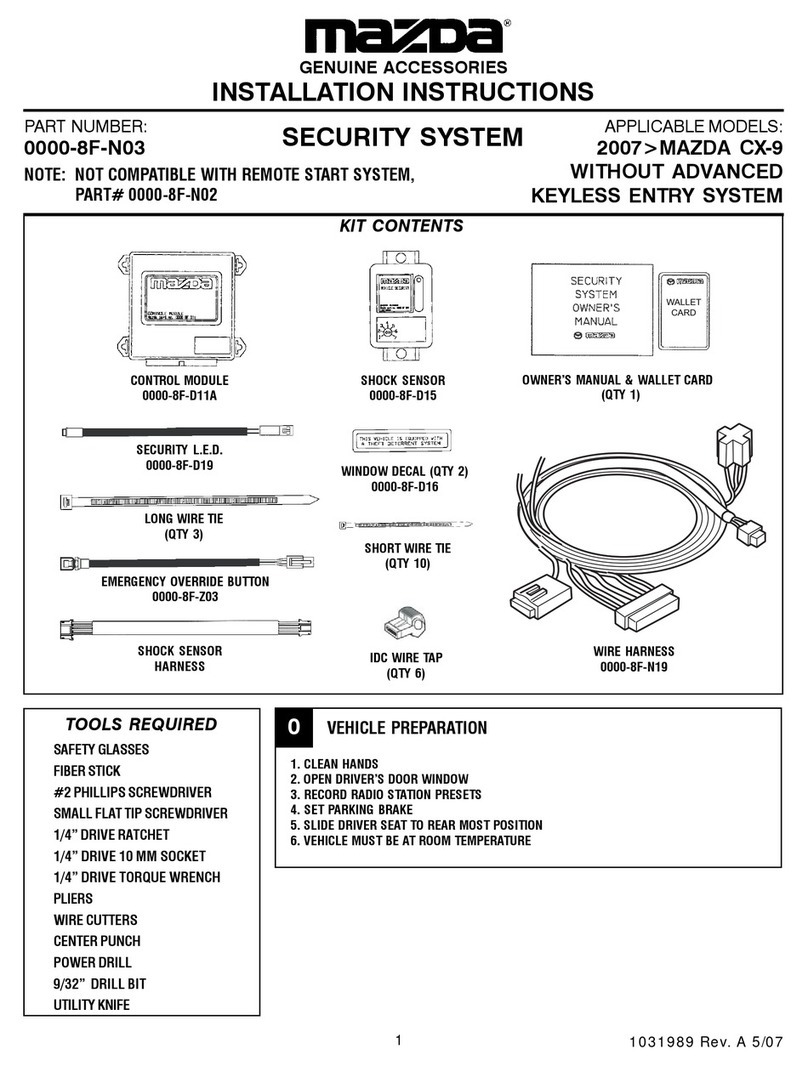 Mazda 2007 CX-9 installation instructions Mazda 2007 CX-9 installation instructions