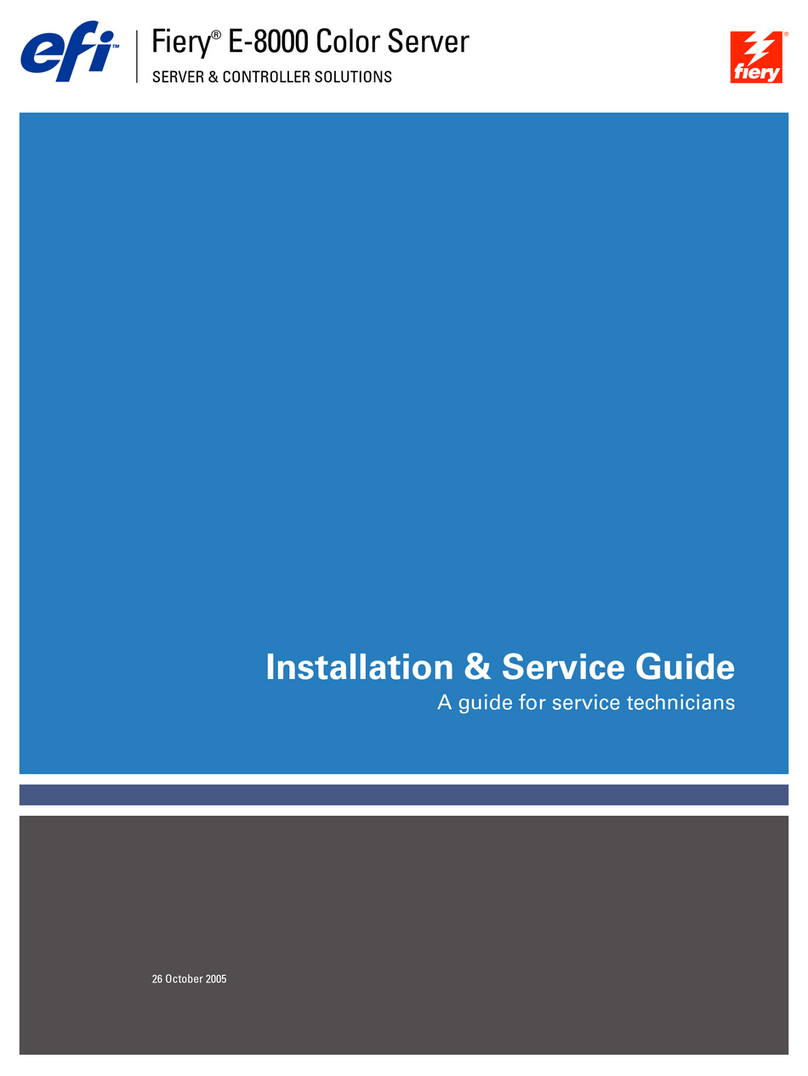 EFI Fiery E-8000 User manual